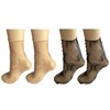 XUNQUCOM 4 Pairs Women Sheer Slouch Socks - Lace Tulle