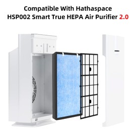 APPLIANCEMATES HSP002 Replacement Filter for Hathaspace Air Purifier HSP002, 4-in-1 H13 True Hepa Filter and Activated Carbon Filter (2 Pack)