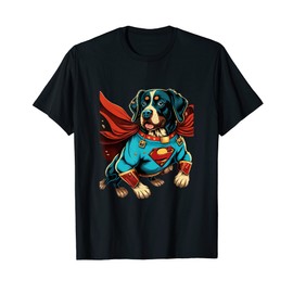 Funny Dog Superhero Costume Men Women T-Shirt
