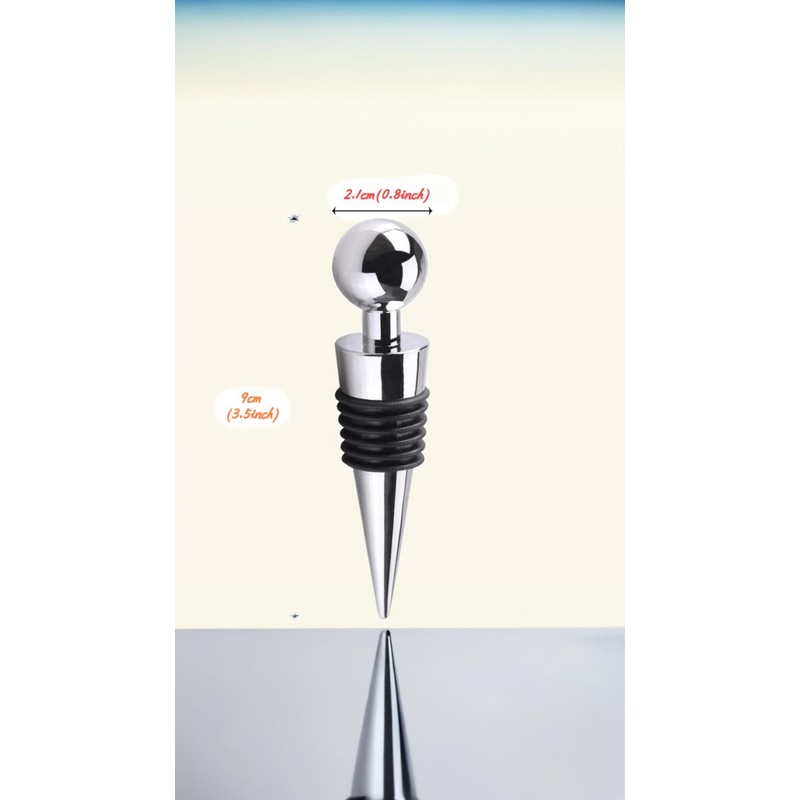 Set of 3 Durable Metal Wine Stoppers—Leak-Proof Design for Airtight