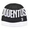 Cappello Cuffia Jacquard Baby con Scritta Juventus, Logo Applicato in