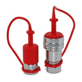1/2" Ag ISO 5675 Hydraulic Quick Connect Tractor Couplers, Poppet Pioneer Style w/Dust Caps, 2 Sets