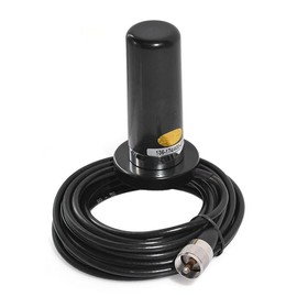 Fumei 400-470/136-174MHz Dual Band 50W Antenna and Magnetic Mount with 5M/16.4ft Coaxial Cable for Mobile Radio