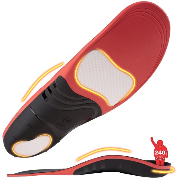 FocusOnInsole 220+lbs Plantar Fasciitis Insoles for Men Women - Foot