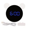 Mirrored Digital Alarm Clock Cute Mice Ear Shape LED Mirror