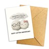 Podagree Funny 2nd Wedding Anniversary Card for Husband Wife, Cotton