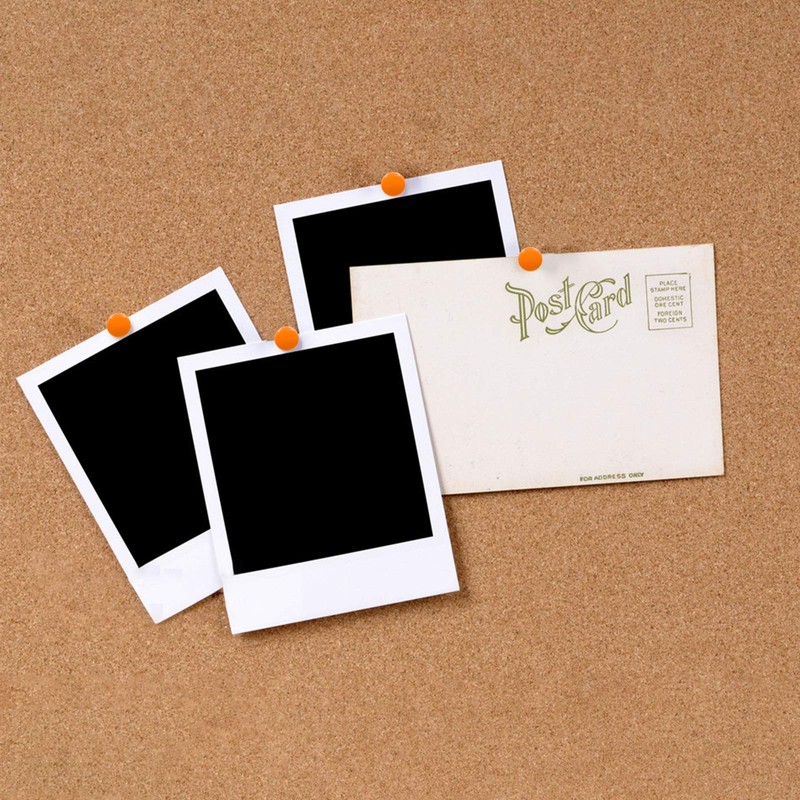 VAPKER 200 PCS Thumb Tacks Orange Color Plastic Round Head