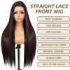 13X6 Black and Red Glueless Synthetic Lace Front Wig 26IN