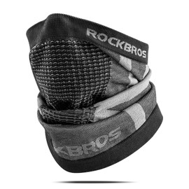 ROCKBROS Winter Neckerchief Warm Multifunctional Scarf Tube Scarf Neck Warmer Men Women for Outdoor Sports Motorcycling Cycling Hiking Jogging, gray