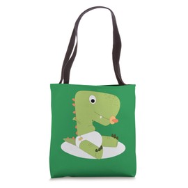 BABY DINOSAUR IN DIAPER WITH PACIFIER Tote Bag