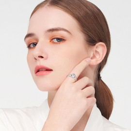 Claddagh Rings for women 925 Sterling Silver Claddagh Celtic Knot Promise Ring Wedding Engagement Celtic Irish Jewelry for Women Wife(7)