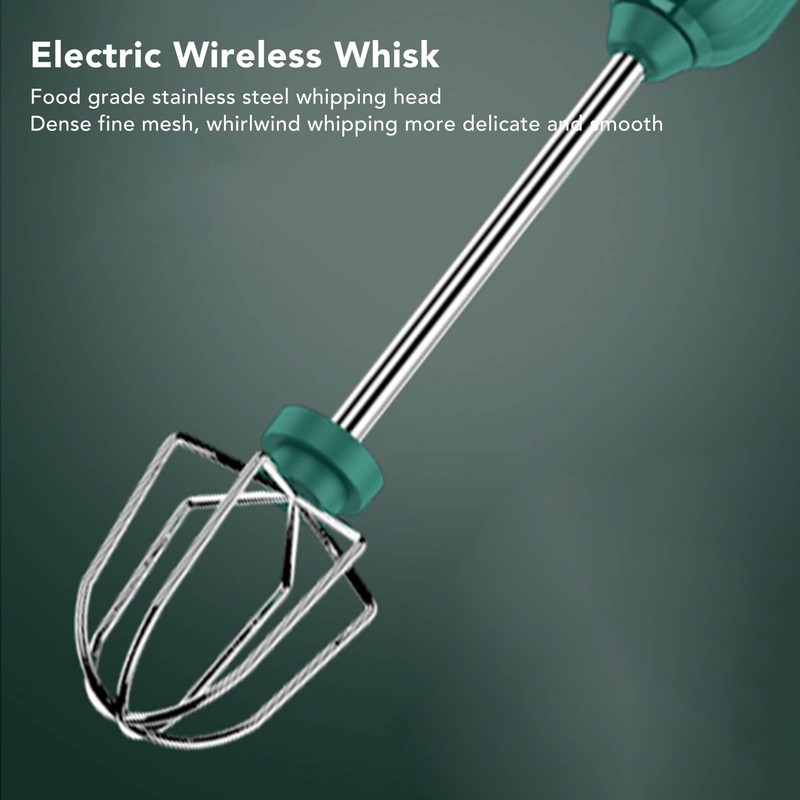 USB Household Stainless Steel Electric Mixer Handheld Small Mixer Wireless