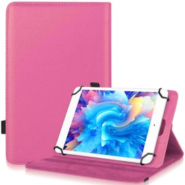 UrbanX 7"-8" Inch Universal Tablet Case, Protective Cover Stand Folio Case for alcatel 1T 7 7 8 Inch, with 360 Degree Rotatable Kickstand, Multiple Viewing Angles and Stylus Holder