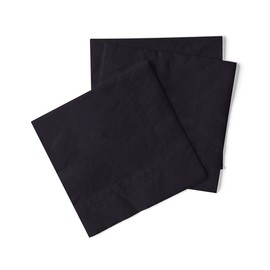 Tissue Napkin 3-Ply Absorbent Ideal for Parties and Catering 33 x 33 cm Pack of 100 Black