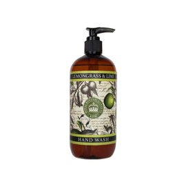 The English Soap Company Kew Gardens Luxury Hand and Body Wash, Refreshing Botanical Wash with a Rich Lather, Enriched with Soothing Aloe Vera and Vitamin E, Lemongrass and Lime Scent 500ml