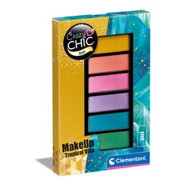 Clementoni 18794 Crazy Chic Teen Eyeshadow Tropical Vibe Make Up Palette for Kids, Multicoloured, 18794, Multicoloured