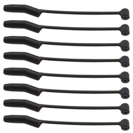 Create idea Pack of 30 Carp Fishing D-Rig Aligner Rubber Kicker Anti-Winding Sleeve Hook Wire Aligner Fishing Terminal Fishing Hook Accessories Black 28 mm