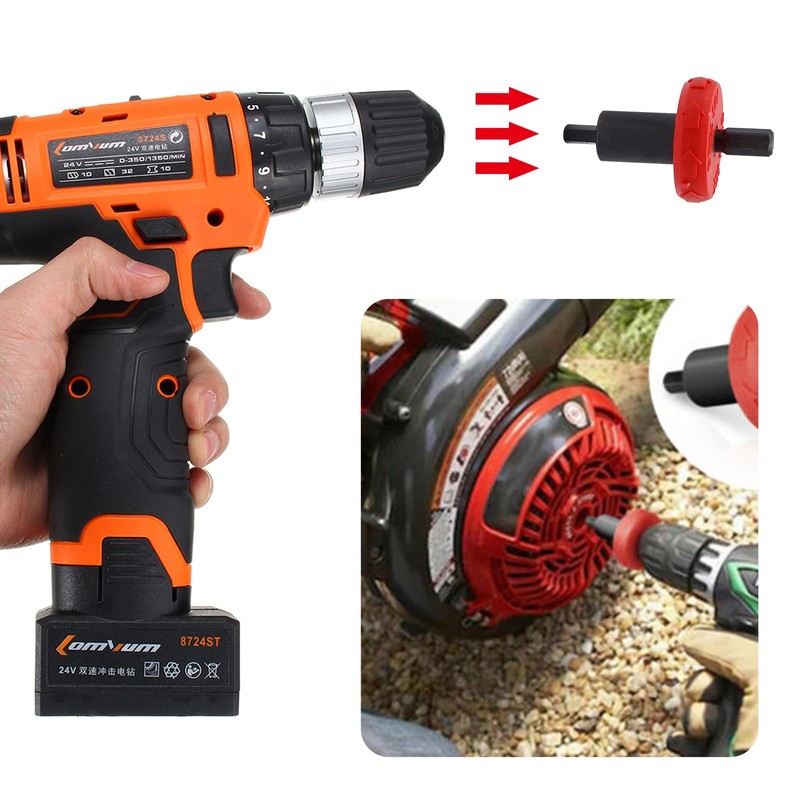 VIKKSAER 2Pcs Electric Engine Starter Drill Bit Adapter Jump Start,