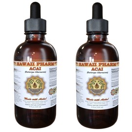 Acai Liquid Extract, Organic Acai (Euterpe Oleracea) Berries Tincture Supplement 2x2 oz