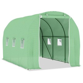 TREATLIFE HOME Spacious and Protective Greenhouse for Growing Plants, Durable PE Mesh Fabric, Sturdy Steel Frame, Green, 11.3'x6.6'x6.6'