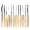Professional 12 Piece Wood Carving Set with Rollup Canvas Case