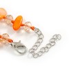 Avalaya Orange Sea Shell and Transparent Orange Glass Bead Necklace