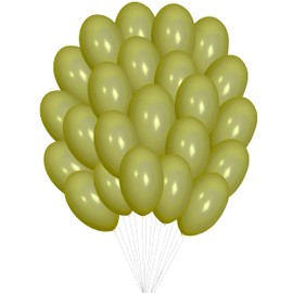 50 pcs 10" (25CM) Balloons Pearlised Metallic Latex Air or Helium Wedding Birthday Christmas Party Decoration Available in 14 colours (Spring Green)