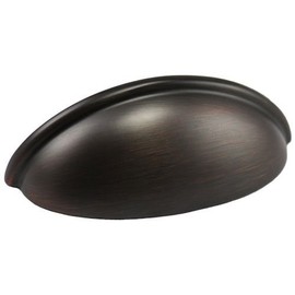 Cosmas 783ORB Oil Rubbed Bronze Cabinet Hardware Bin Cup Drawer Handle Pull - 3" Inch (76mm) Hole Centers - 25 Pack