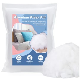 ZXIIXZ 200g/7oz Polyester Fiberfill, Fiber Filling Stuffing Polyfill Stuffing, Fluff Stuffing Crochet Filling Fiberfill Stuffing for Soft Pillow Cushion Filler Stuffing (200, Grams)