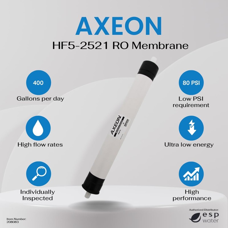 Axeon HF5-2521 RO Membrane – 400 GPD Reverse Osmosis Element