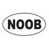 Generic NOOB Oval Bumper Sticker D1753 Euro Oval