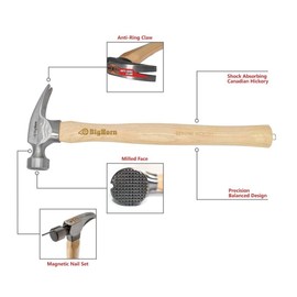 Big Horn 15127 16 Oz California Claw Hammer with Hickory Handle