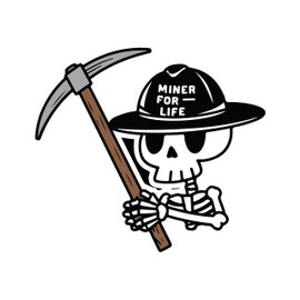 3pcs Miner for Life, Mining Stickers Funny Hard Hat Sticker, 2.5 inch - Miner Hardhat Decal