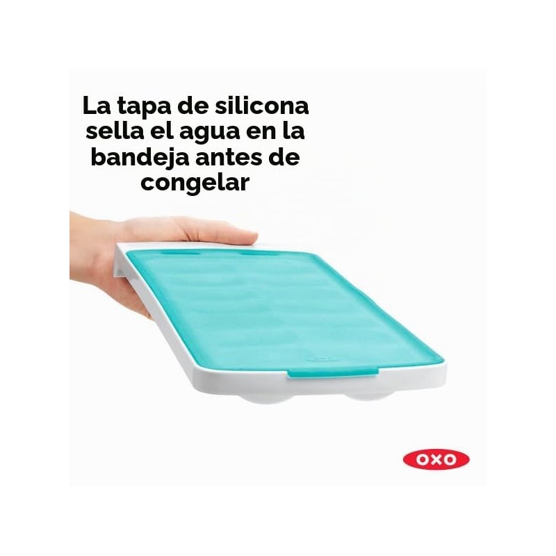 OXO Good Grips No-Spill bandeja de cubitos de hielo con