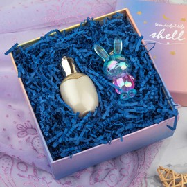 Caleihd Crinkle Cut Paper Grass Cushion Paper Streamer for Christmas Wedding Birthday Bridesmaid Engagement Craft Gift Boxes Bags Filler Decoration 4.5oz Navy Blue