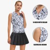 Turnhier Womens Sleeveless Golf Polo Shirts Quick Dry Collared V