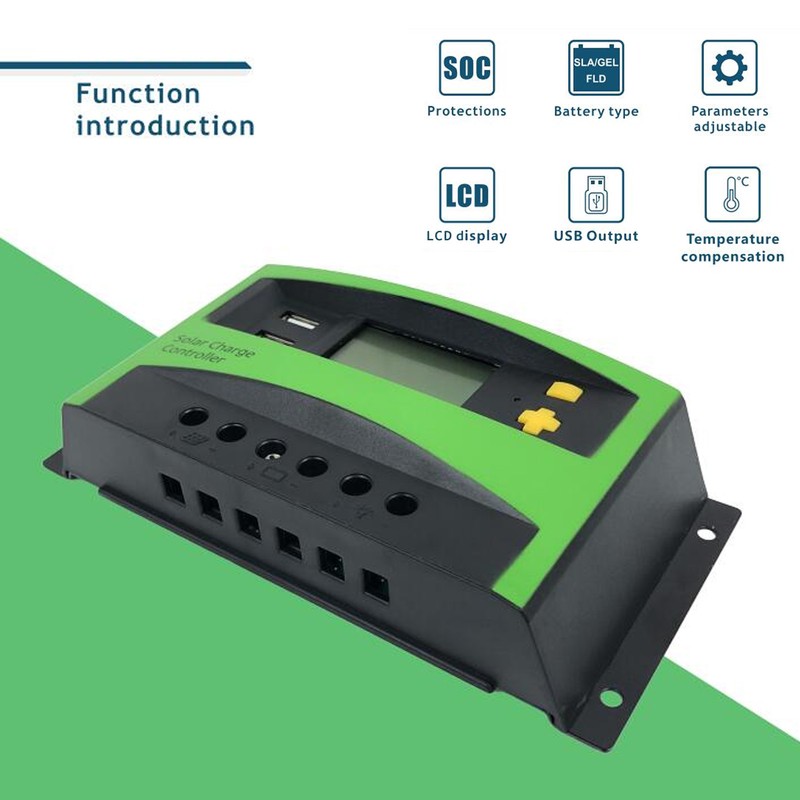 Solar Charge Controller PWM Panel Regulator 12V 24V 30A with