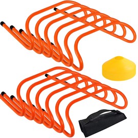 ASENVER 12 Hurdles Training Speed Agility Training Durable with 10 Marker Cone