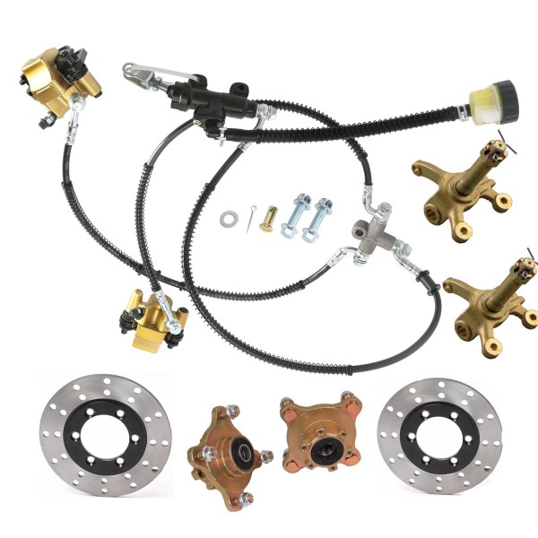 Unbranded Front Foot Brake Caliper Rotor + 4 Stud Knuckle