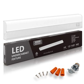Hardwired LED Under Cabinet Task Lighting - 14 Watt, 21", Dimmable, 3000K (Soft White), Wide Body, Long Lasting Metal Base with Frost Lens