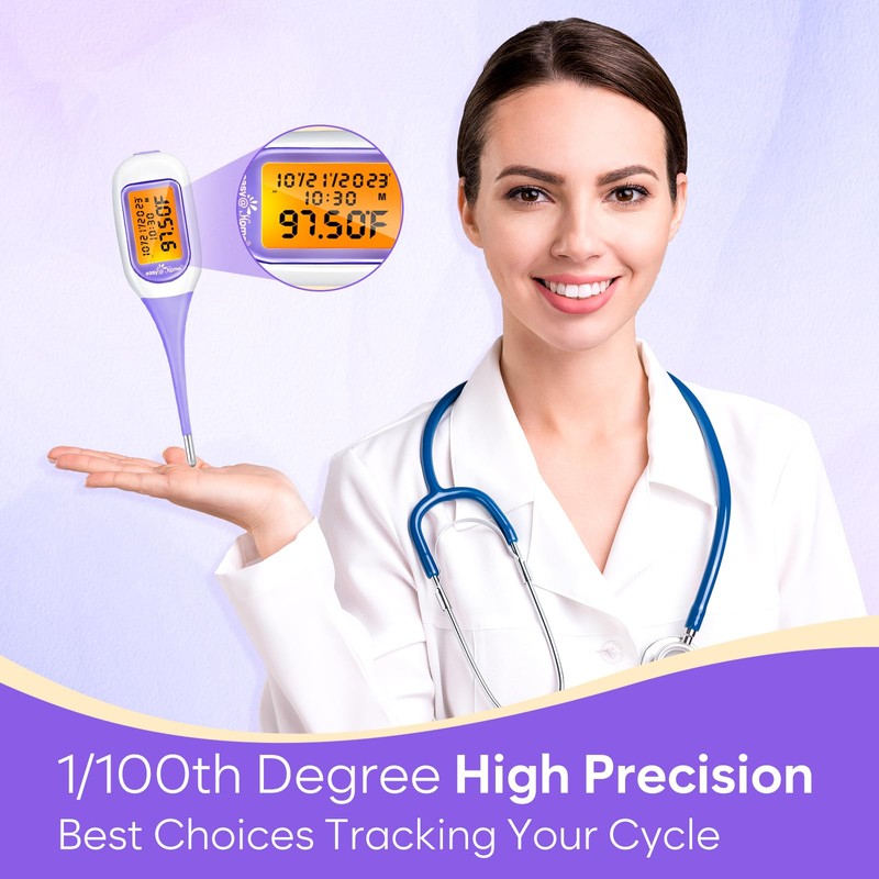 Easy@Home Easy@Home Smart Basal Thermometer, Large Screen and Backlit, Period