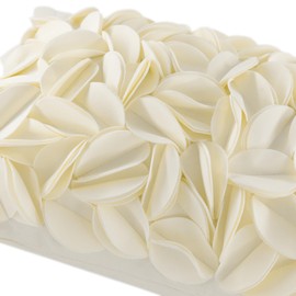 KINGROSE 3D Flower Throw Pillow Cover Decorative Cushion Cover Soft Pillow Case for Sofa Couch Bedroom Home Decor 12 x 20 Inches Cream