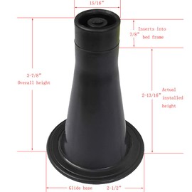 CAFORO Bed Frame Feet That Replace Your Wheels. Replacement Feet Allow Your Bed to Be Stationary Without Damaging Your Floor (Set of 6)