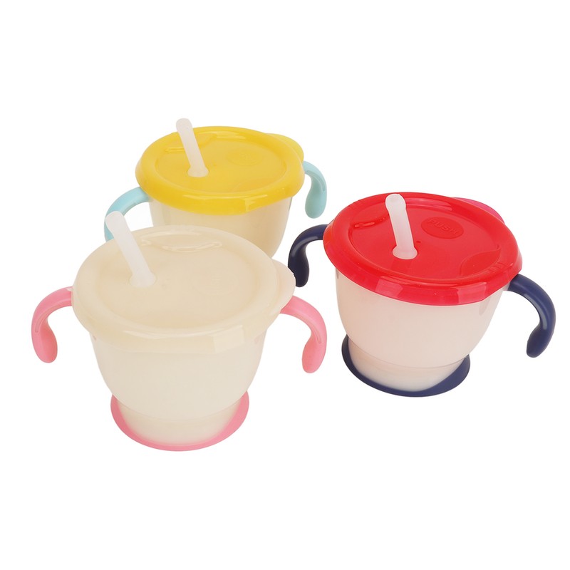 3PCS Baby Straw Cup 150ml Spill Proof Toddler Baby Training