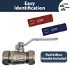 Pipestation 22mm Isolation Valve, 2 Pack with Red & Blue