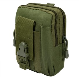 AYMQC Tactical Molle Pouch Compact EDC Utility Gadget Belt Pouch Multipurpose Waist Bag Outdoor Fanny Packs for Hiking Camping Cycling Running Fishing (Army Green)