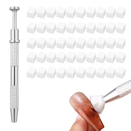 Doyeemei Nail Gradient Sponge Set of 50, 0.3 inches (1 cm), Nail Sponge, Disposable Sponge, Nail Art Tofu Cube, Includes Grabbing Pen, Manicure Sponge, Gradient Dyeing Tool, Nail Supplies, Beginners,