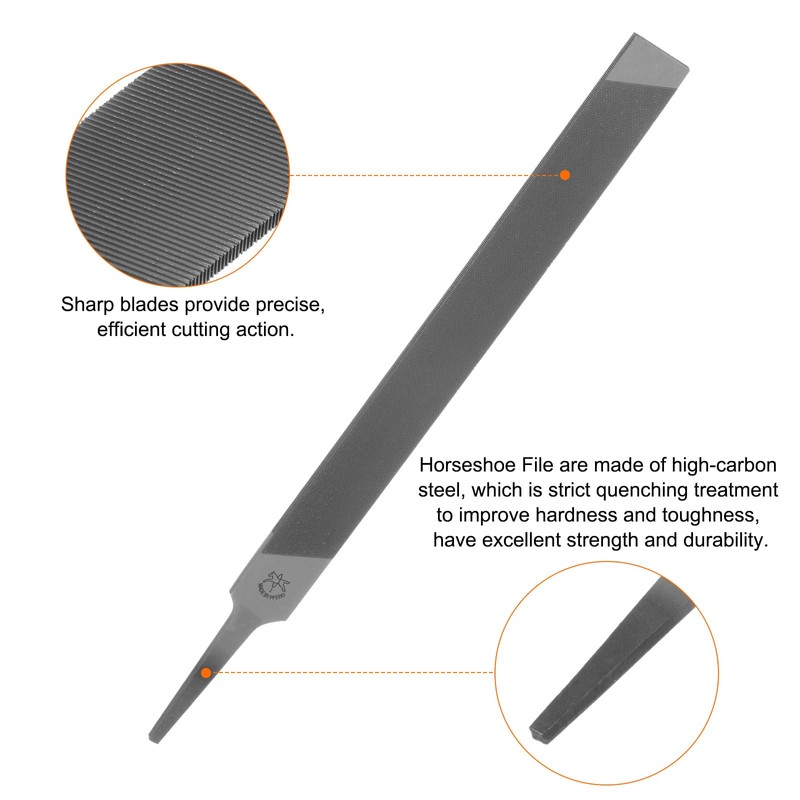 sourcing map Mill File 8 Inch High Carbon Steel Single