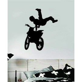Boop Decals Dirtbike Trick Wall Decal Sticker Vinyl Art Bedroom Room Decor Decoration Teen Boy Girl Ride Bike Race Cruise Off Road Cross Country Motorcycle Wheel Engine Moto X Auto Brap