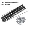 X AUTOHAUX 36 Pcs Bicycle Steel Spokes 14G Bike Spoke